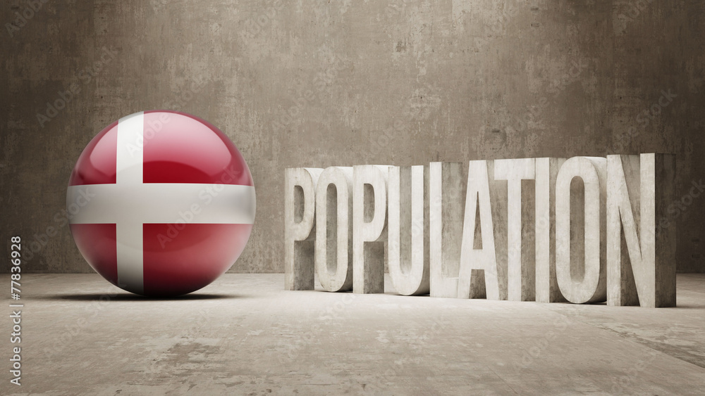Naklejka premium Denmark. Population Concept.