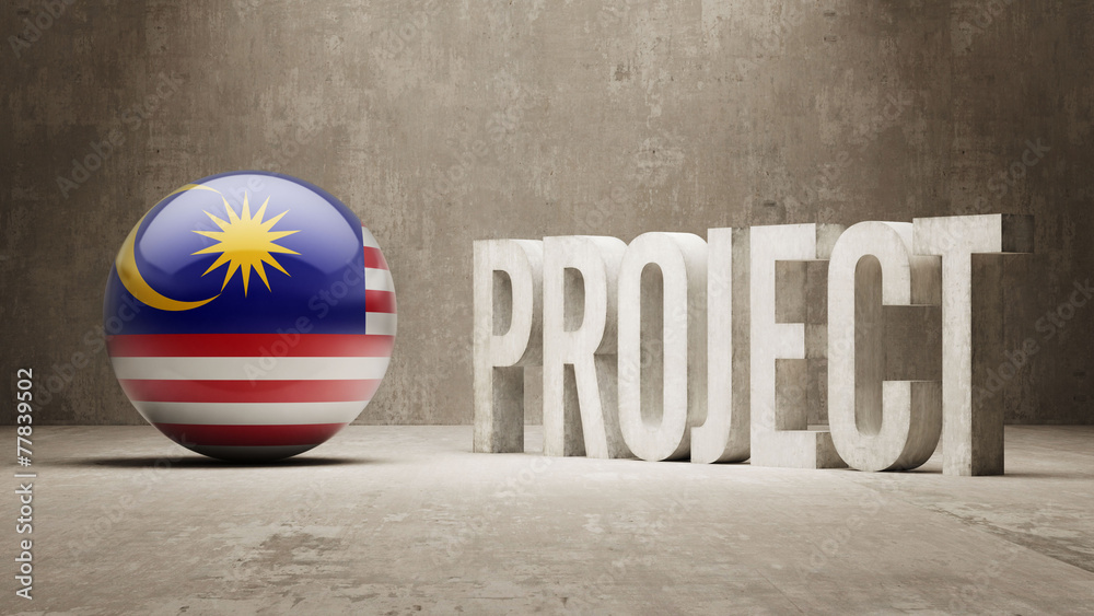 Naklejka premium Malaysia. Project Concept.