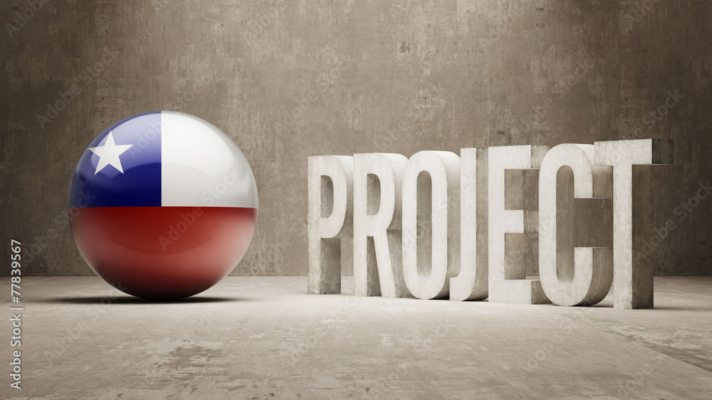 Naklejka premium Chile. Project Concept.