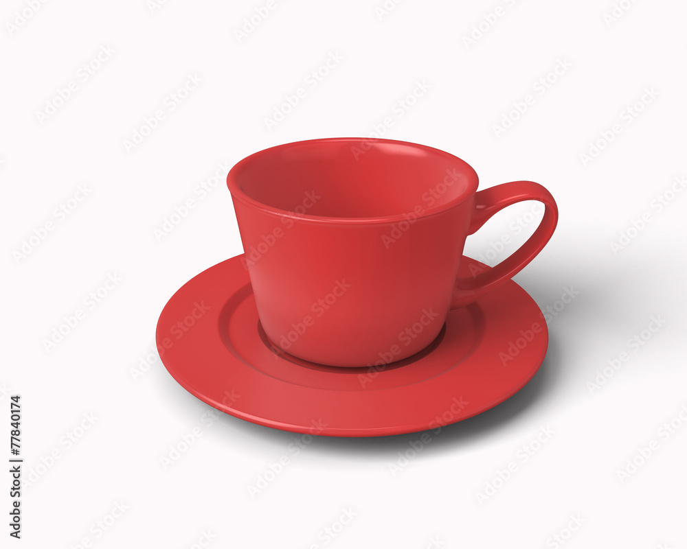 Red cup for coffee isolated on white background Red cup for coffee isolated on white background