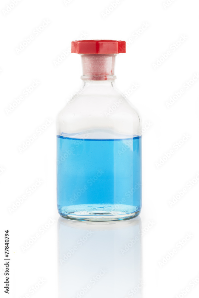 Bottle with Blue Liquid Bottle with Blue Liquid
