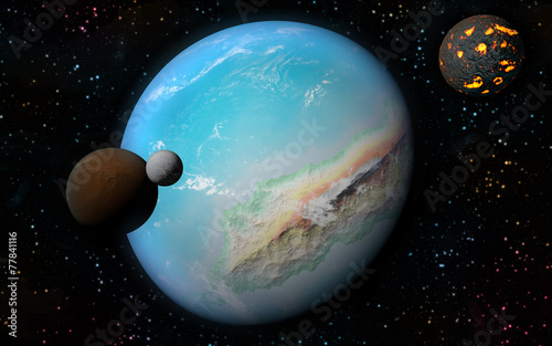 Fototapeta Naklejka Na Ścianę i Meble -  3D Earth like planet