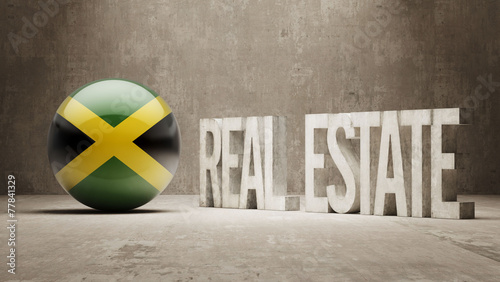 Quadro su tela Jamaica. Real Estate Concept.