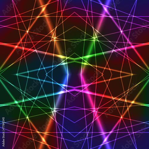 Neon Rainbow Colorful Laser Seamless Background