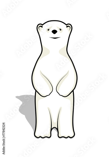 illustration of a bear cub of a polar bear