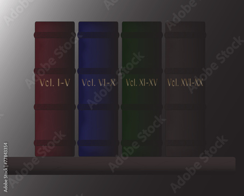 Old Book Selection On Shelf