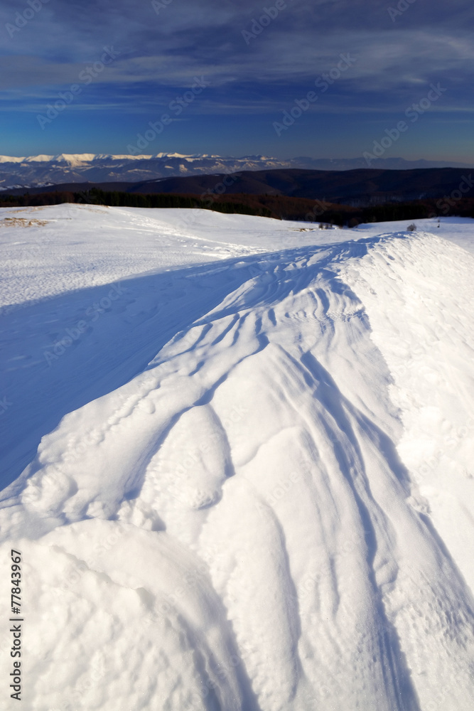 Winter landscape in the Carpathians