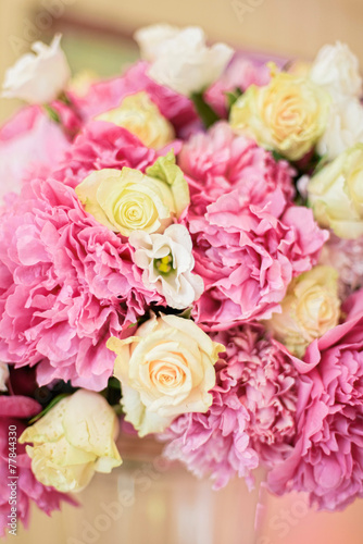 beauty peonies and roses