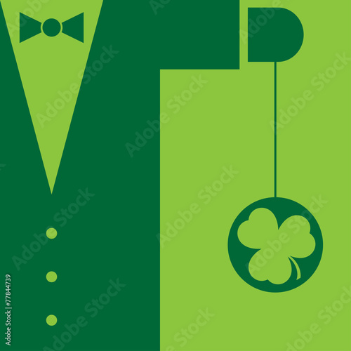 Green suit with bow tie and yo yo shamrock