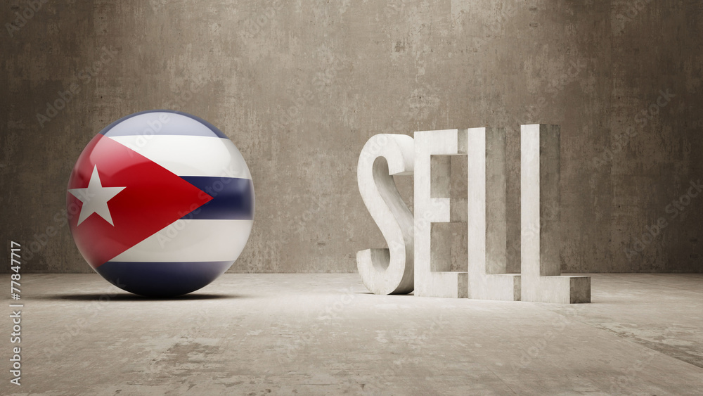 Naklejka premium Cuba. Sell Concept.