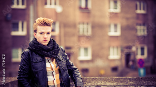 Handsome fashionable man outdoor