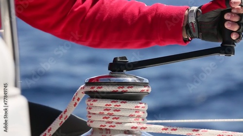 Luxury boat traveling on sea. Sailing. Yachting.