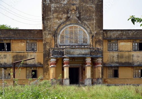 Abandoned building of Mughal architecture in Kushinagar, India photo