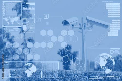 CCTV or surveillance with technology screen layer