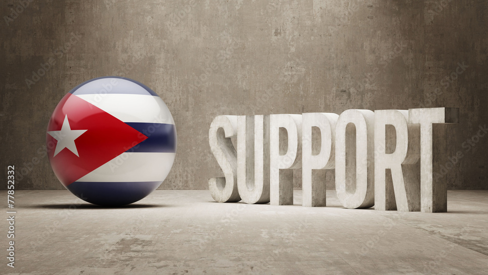 Naklejka premium Cuba. Support Concept.