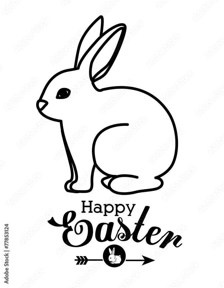 Happy easter card design, vector illustration. Happy easter card design, vector illustration.