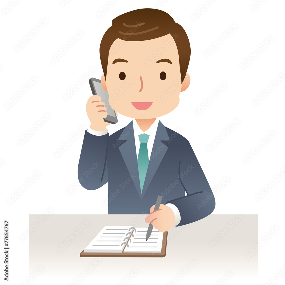 電話する男性　ビジネスマン