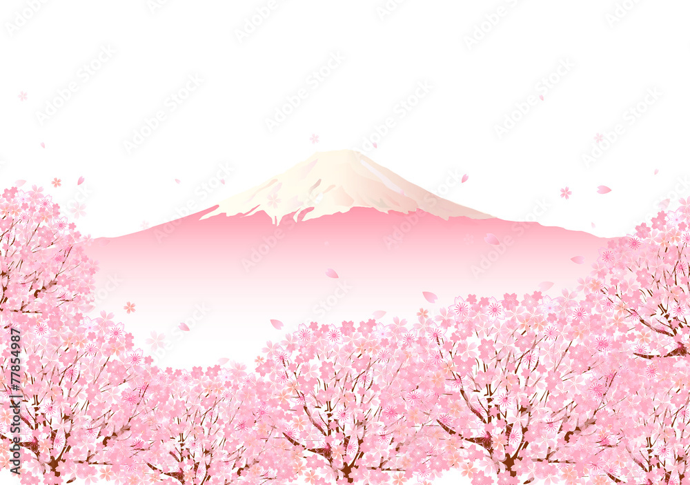 桜 富士山 背景 Stock Vector Adobe Stock 桜 富士山 背景 Stock Vector Adobe Stock