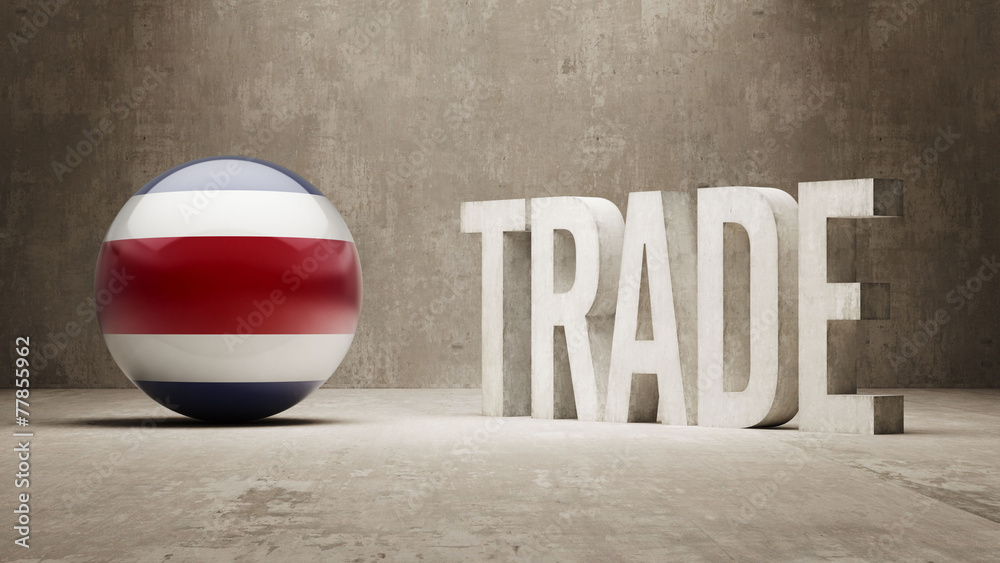 Naklejka premium Costa Rica. Trade Concept.