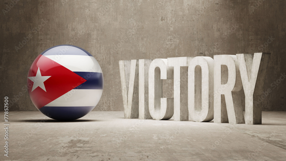 Naklejka premium Cuba. Victory Concept.