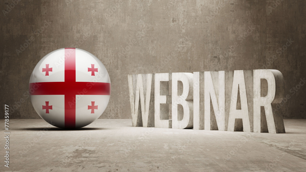 Obraz premium Georgia Webinar Concept.