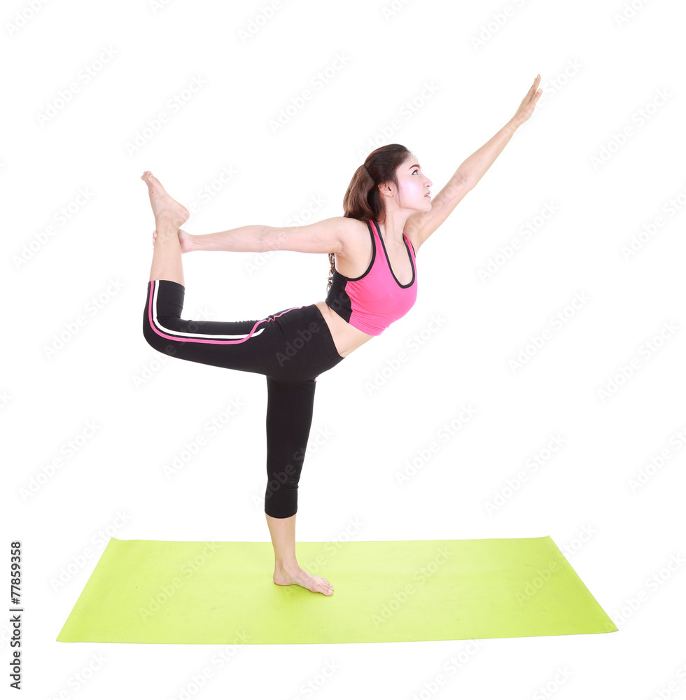 Young woman doing yoga exercise Young woman doing yoga exercise