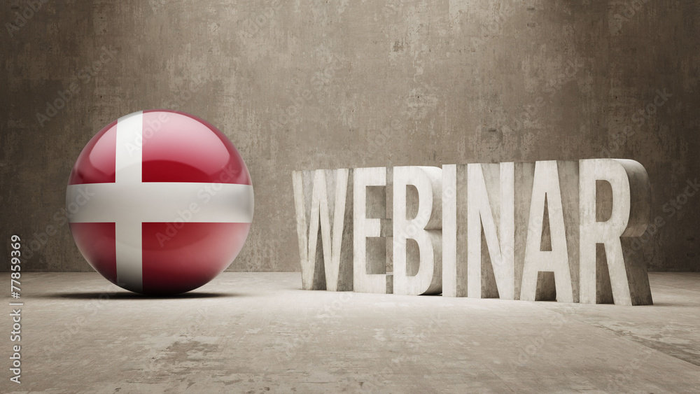Obraz premium Denmark. Webinar Concept.