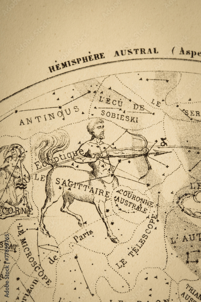  アンティークの天体図