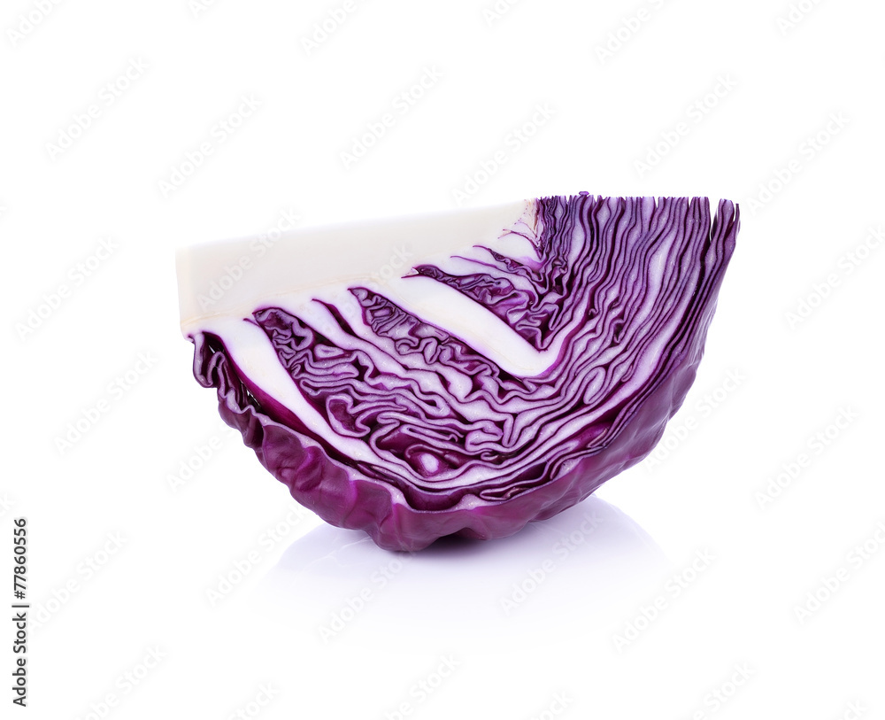 red cabbage isolated on white red cabbage isolated on white