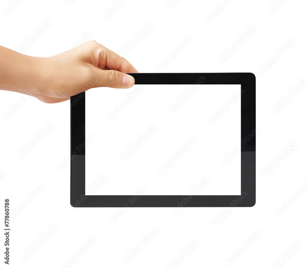 Holding touch screen tablet Holding touch screen tablet