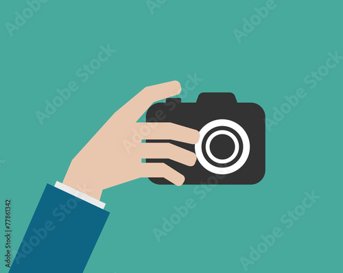 hand holding camera icon
