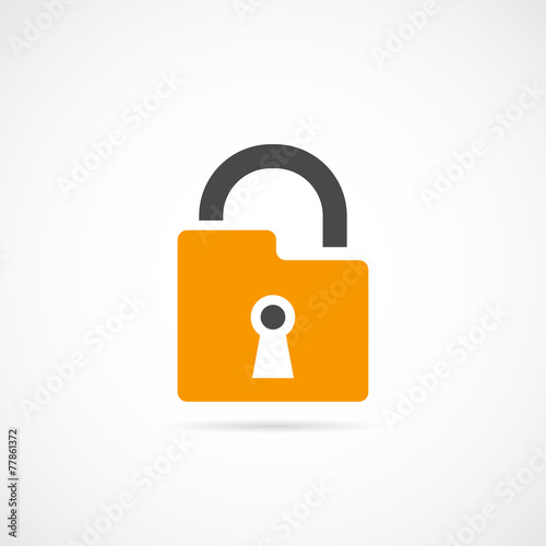 padlock design flat icon