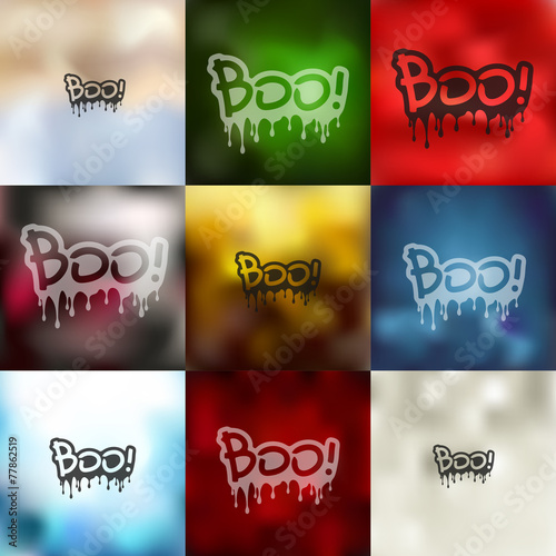 boo icon on blurred background