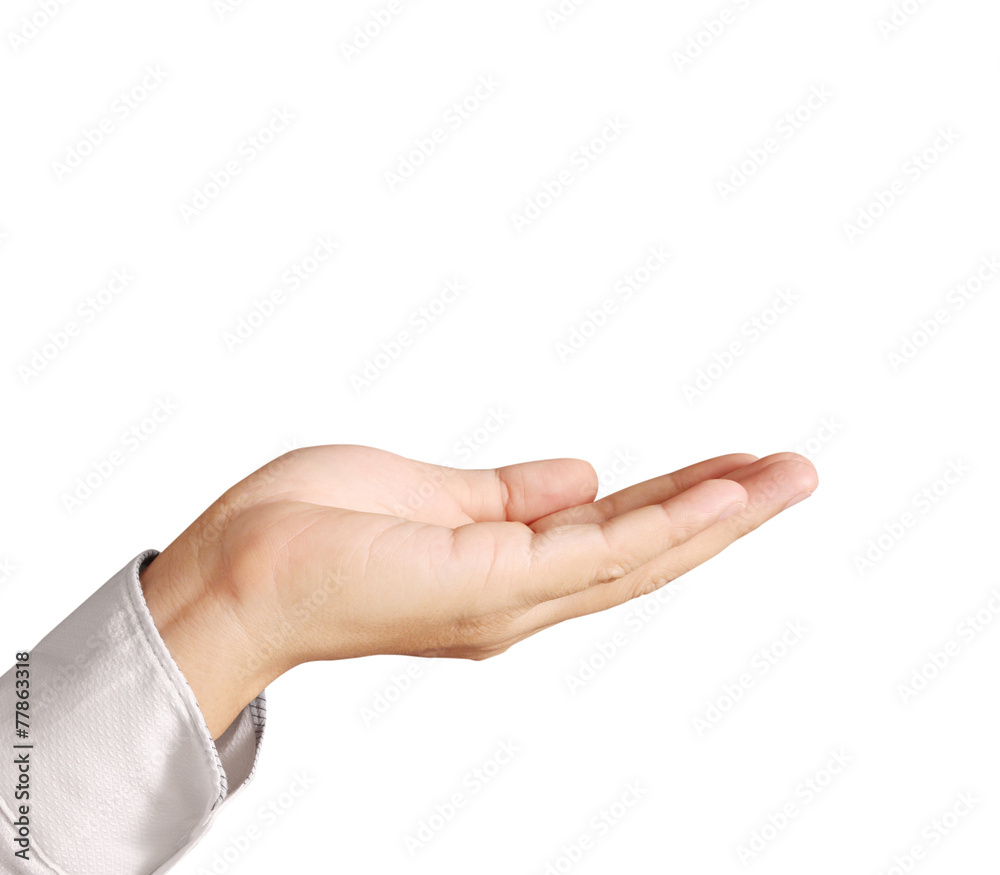Open palm a hand gesture isolated on Open palm a hand gesture isolated on