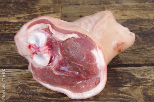 Canvas Print knuckle of pork