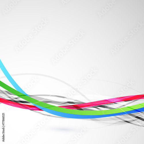 Bright colorful cable bandwidth speed line