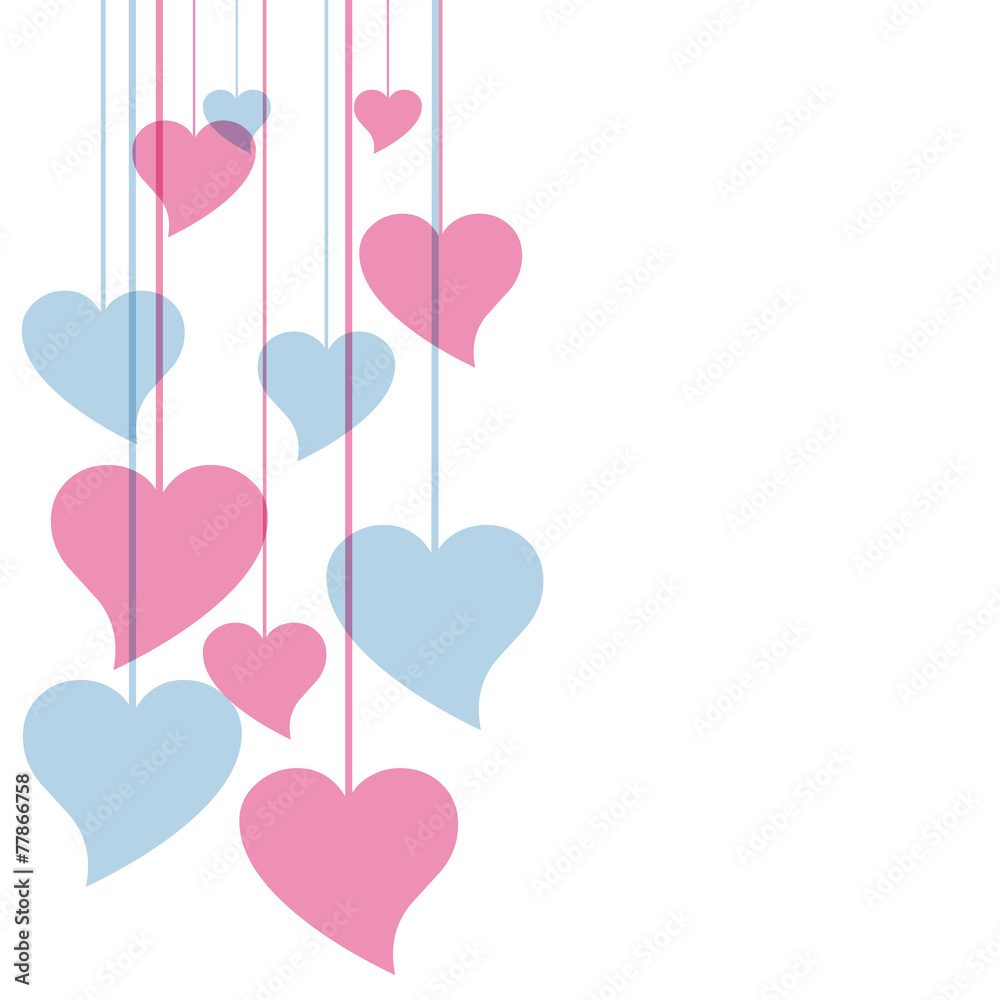 Vector hearts background