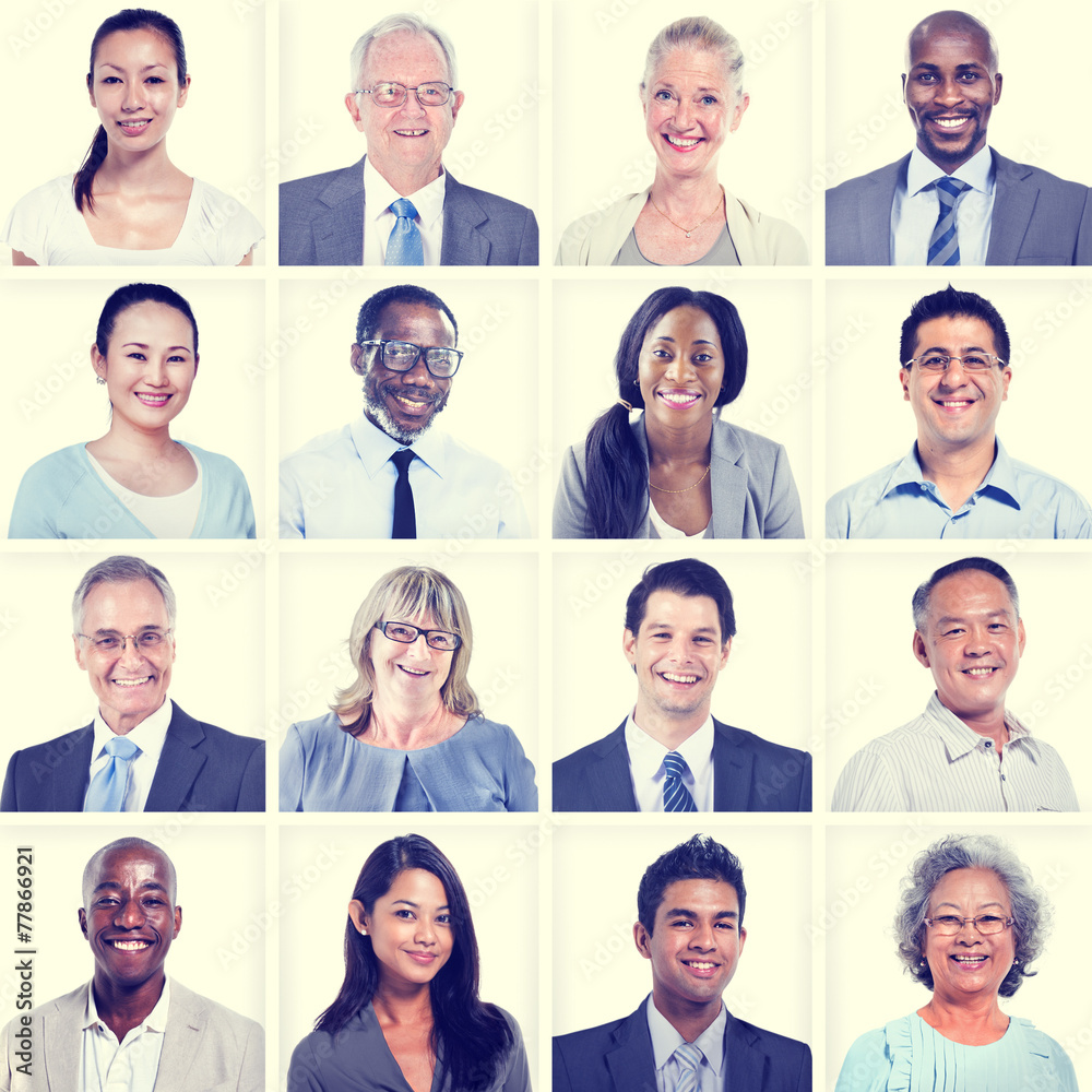 Protrait of Group Diversity People Community Happiness Concept Protrait of Group Diversity People Community Happiness Concept