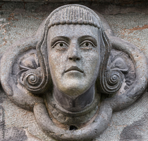 Head sculpture at Stavanger cathedral