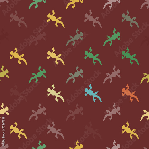 Seamless background with Mexican relics dingbats characters