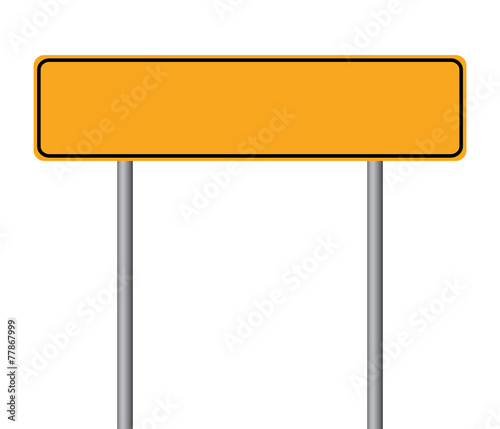 Tapety artystyczne Blank yellow road sign