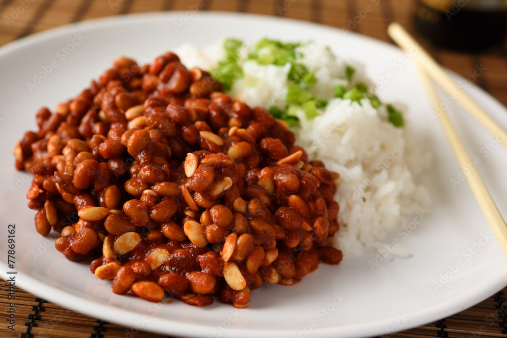 Soy beans and rice Soy beans and rice