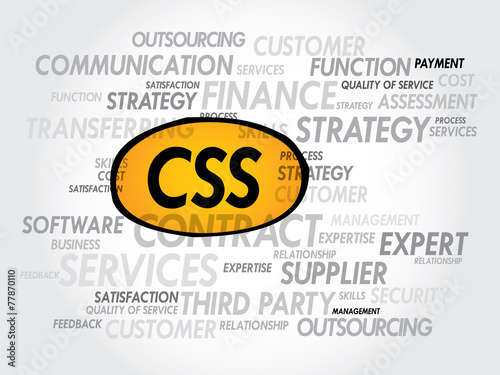 CSS word cloud, business concept