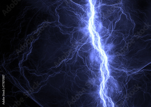 Blue electric lightning