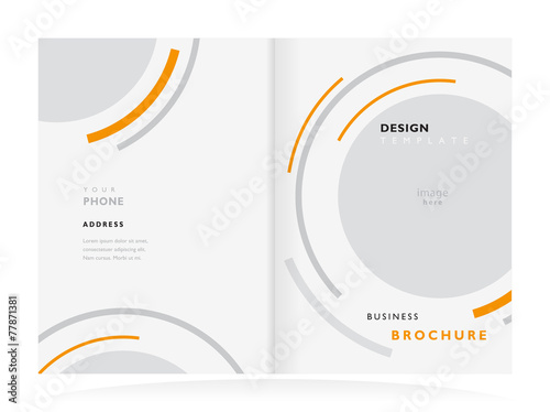 brochure design template vector geometric abstract circle