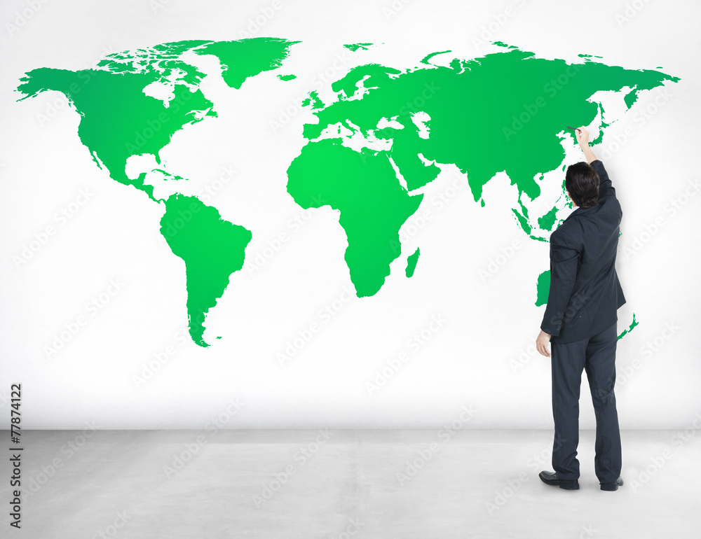 Green Business Environment Global Conservation Concept Green Business Environment Global Conservation Concept