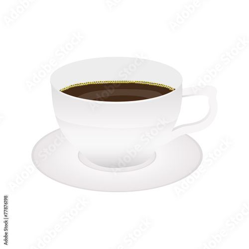cup of coffee isolated on white