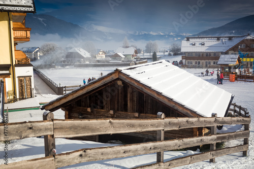 traditional resort in Austrian Alps covered by snow © Кирилл Рыжов