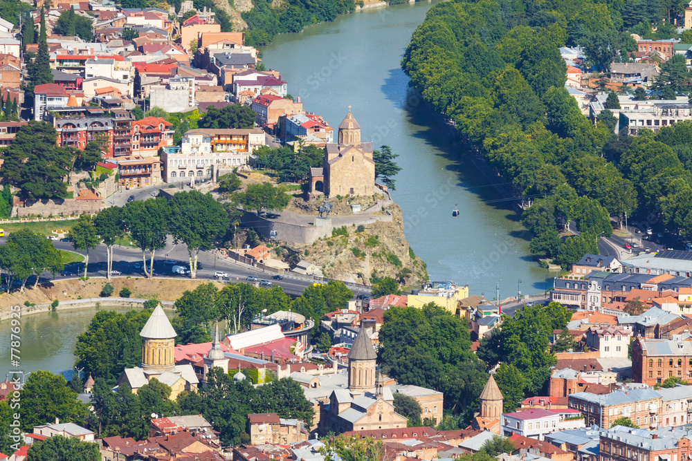 Panoramic view of Tbilisi, capital of Georgia.