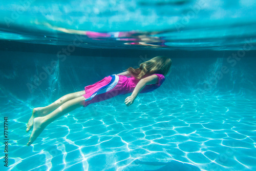 Girl Underwater Pool